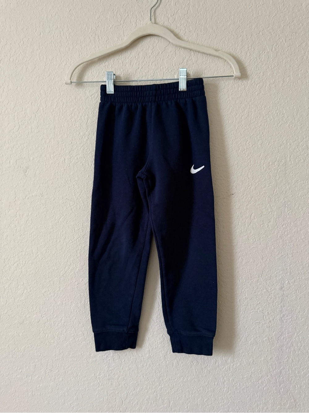 Nike Navy Blue Kids Joggers with White Swoosh - Picture 5 of 9
